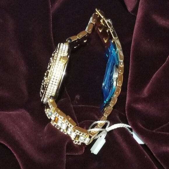 18K GOld CZ Diamond Leopard BLING Watch main image 8